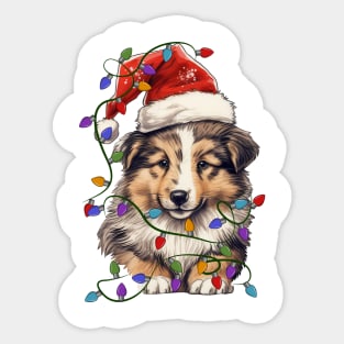 Christmas Puppy Sticker